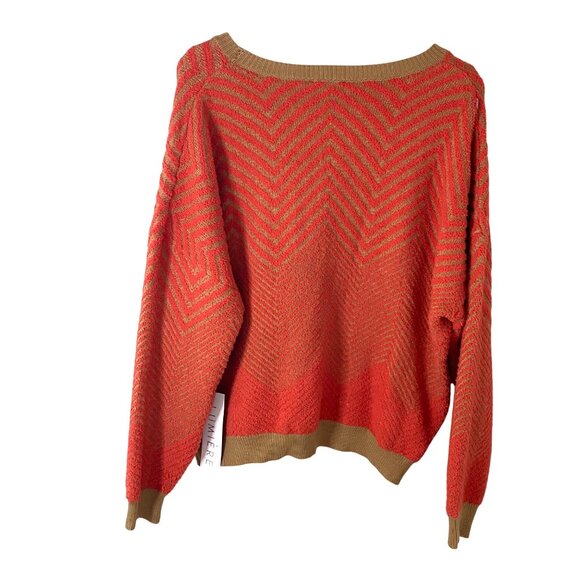 Lumier Long Sleeve Zig Zag Boatneck Sweater Sz‎ M NWT Colorful Soft Artsy - Picture 4 of 11